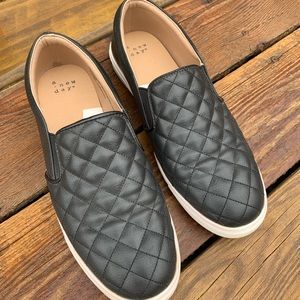 Black Quilted Sneakers